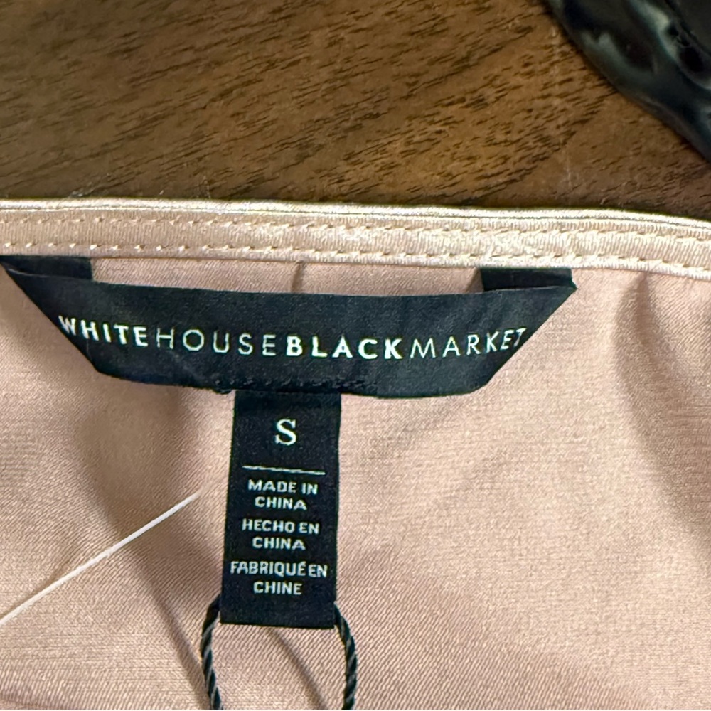 NWT White House Black Market Amelie Sequin Cami Small Antique Blush Tank - Picture 10 of 13